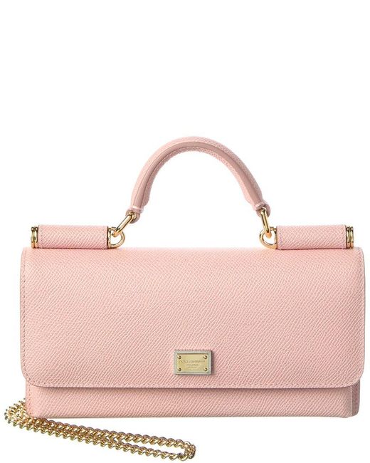 Dolce & Gabbana Pink Leather Clutch
