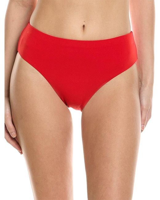 Robin Piccone Red Ava High Waist Bottom