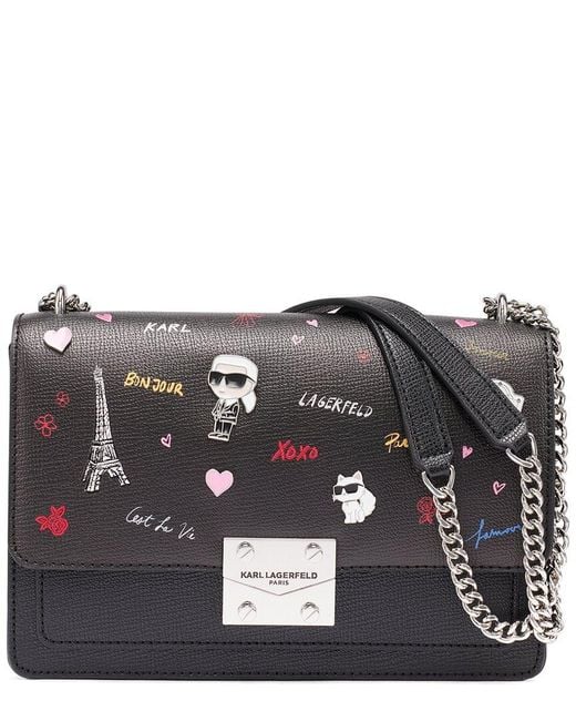 Karl Lagerfeld Black Karl Laggerfeld Corinne Shoulder Bag