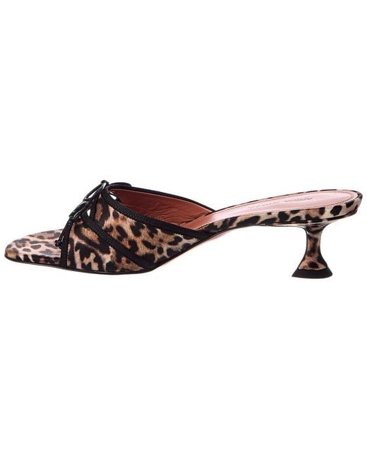 AMINA MUADDI Brown Eleonora Satin Sandal