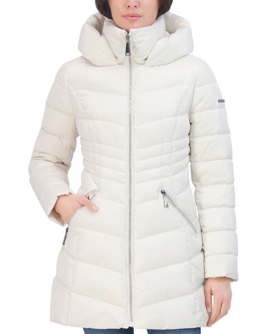 Laundry by Shelli Segal White Medium Down Jacket