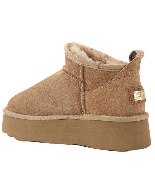 Australia Luxe Brown Cosy Ultra Short Platform Sheepskin Boot