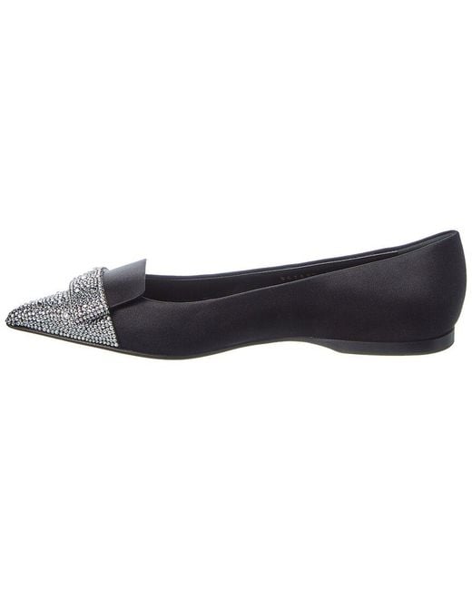 Sergio Rossi Black Sr1 Satin Flat