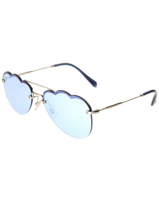 Miu Miu Blue Mu 56us 58mm Sunglasses