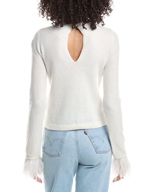Marella White Addio Wool-Blend Sweater