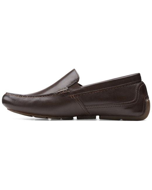 Clarks Brown Markman Plain Leather Shoe for men