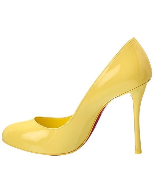 Christian Louboutin Yellow 100 Patent Pump