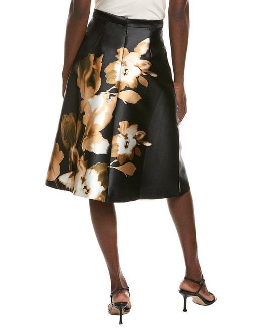 Kay Unger Black Kendall Midi Skirt