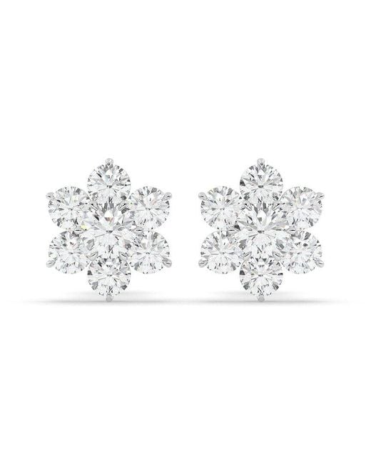 Lab Grown Diamonds Metallic 14K 3.85 Ct. Tw. Lab-Grown Diamond Earrings