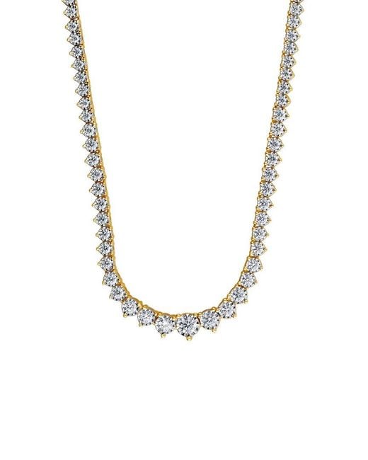 Lab Grown Diamonds Metallic Plated 3.00 Ct. Tw. Lab-Grown Diamond Riviera Necklace