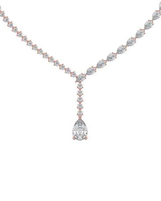 Sabrina Designs Lab Grown Diamonds Metallic 14K Rose 9.72 Ct. Tw. Lab-Grown Diamond Lariat Necklace