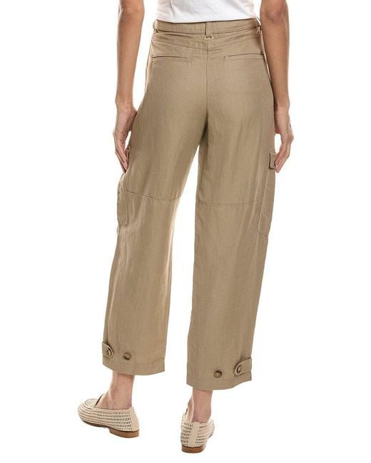 Marella Natural Giada Linen-Blend Trouser