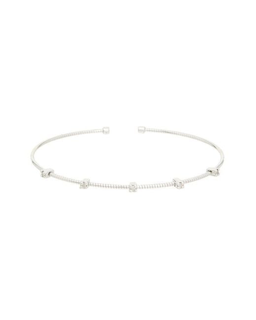 Meshmerise White 0.05 Ct. Tw. Diamond 18K Over Bangle Bracelet