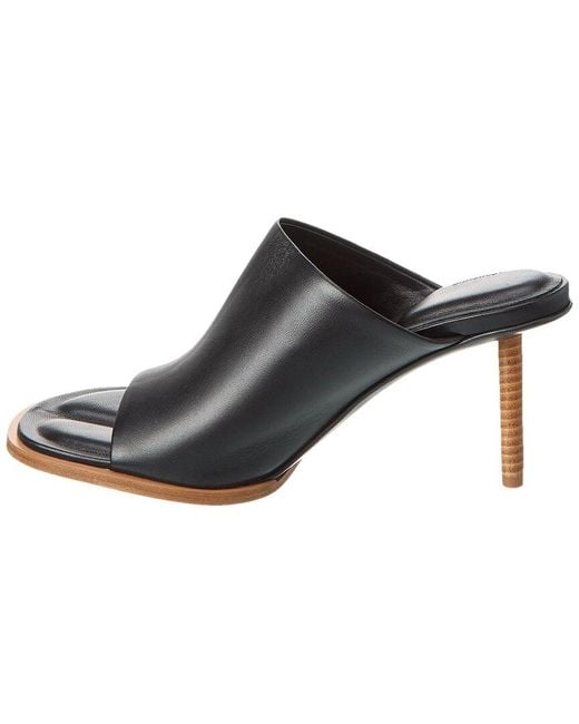 Jacquemus Black Les Mules Rond Carre Leather Mule