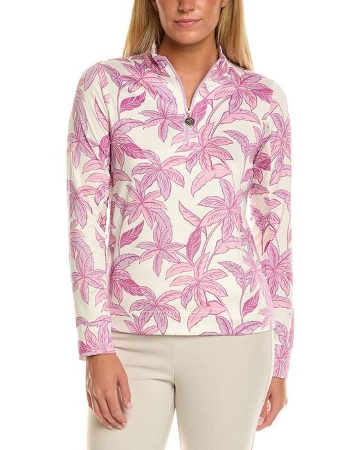 Stella Parker Pink 1/2-Zip Pullover