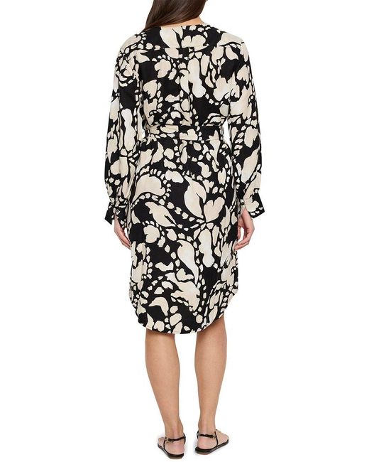NIC+ZOE Black Nic+zoe Petite Evening Petal Blouse Dress