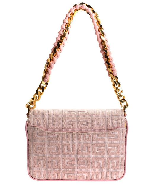 Givenchy Pink Canvas 4G Embroidered Crossbody (Authentic Pre-Owned)