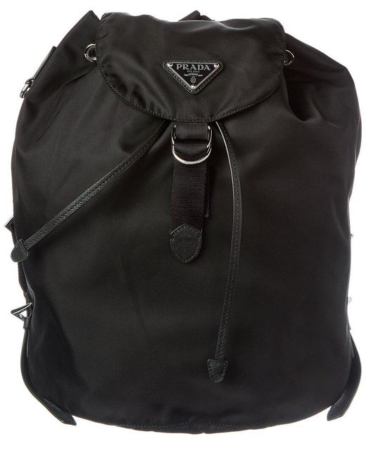 Prada Black Logo Backpack