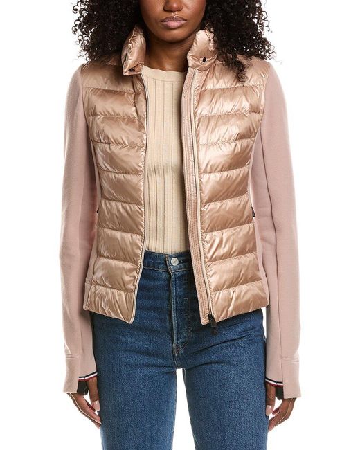Moncler Blue Knit Puffer Jacket