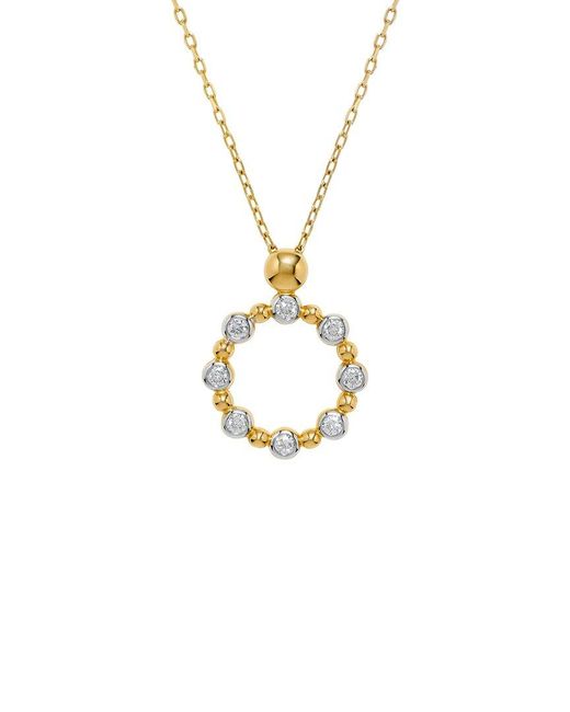 H.J. Namdar Metallic 14K 0.27 Ct. Tw. Diamond Beaded Necklace