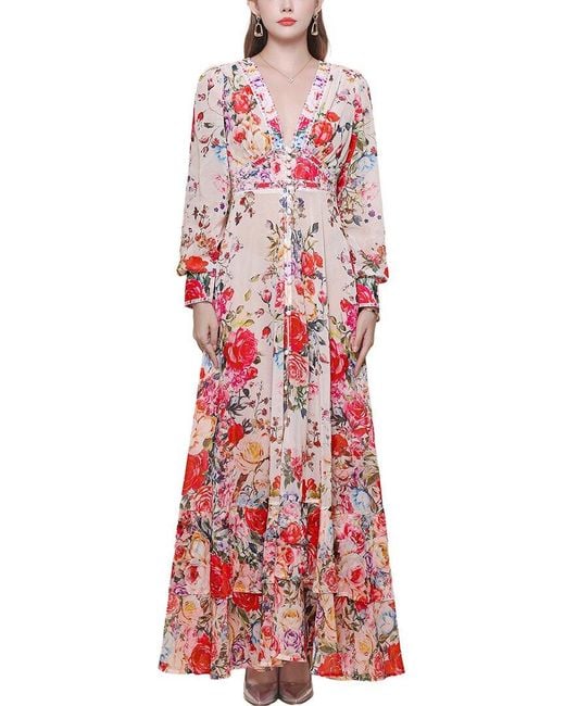 Kaimilan Red Maxi Dress