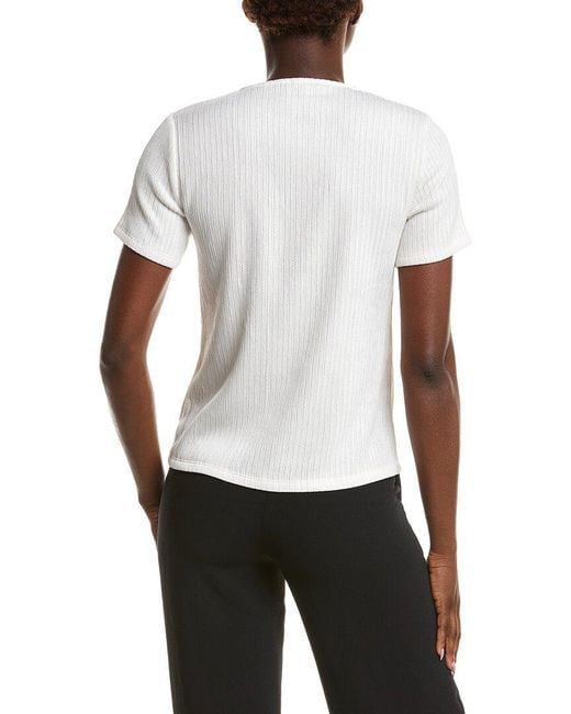 Anne Klein White Crinkle Top