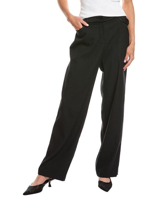 Ba&sh Black Skad Wool-Blend Pant