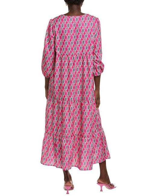 IPPONELLI Pink Tiered Maxi Dress