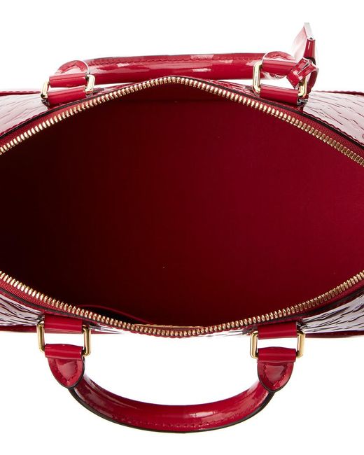 Louis Vuitton Alma PM Monogram Hot Pink Vernis Leather Bag