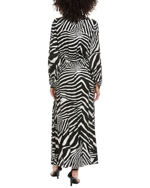 The Kooples Black Zebra Maxi Dress