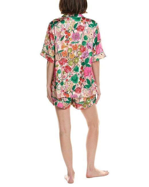 Karen Mabon Red 2Pc Print Pajama Set