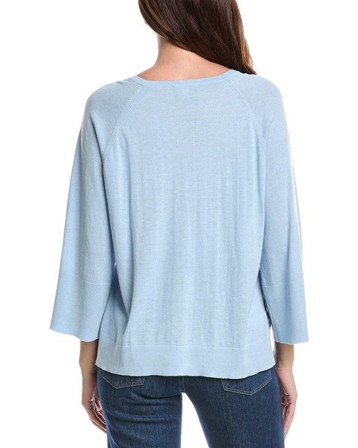 Forte Blue Easy Silk & Cashmere-Blend Sweater