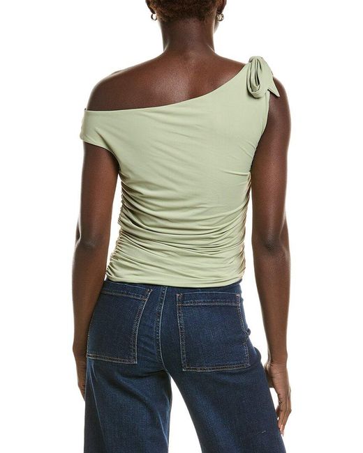 Wayf Green One-Shoulder Top