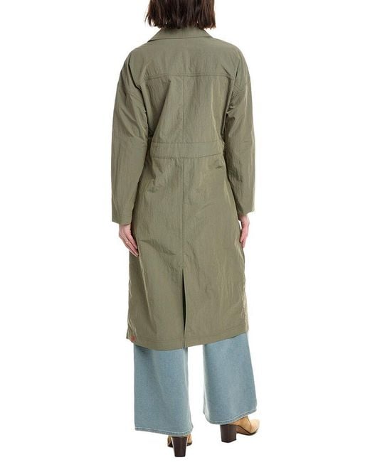 Hunter Green Crinkle Rain Coat