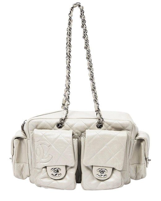 Chanel Natural Limited Edition Quilted Calfskin Leather Cambon Shoulder Bag (Authentic Pre-Owned)