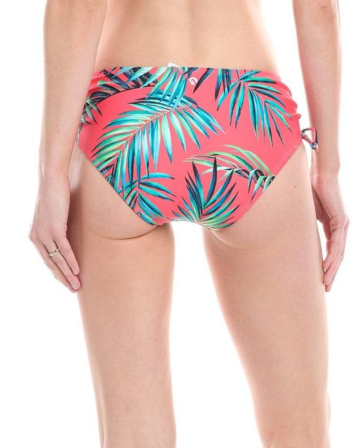 Next Pink Destination Mid-Rise Ruched Bikini Bottom