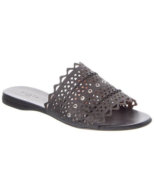 Alaïa White Leather Sandal