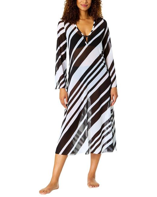 Anne Cole Black Tie Front Pareo