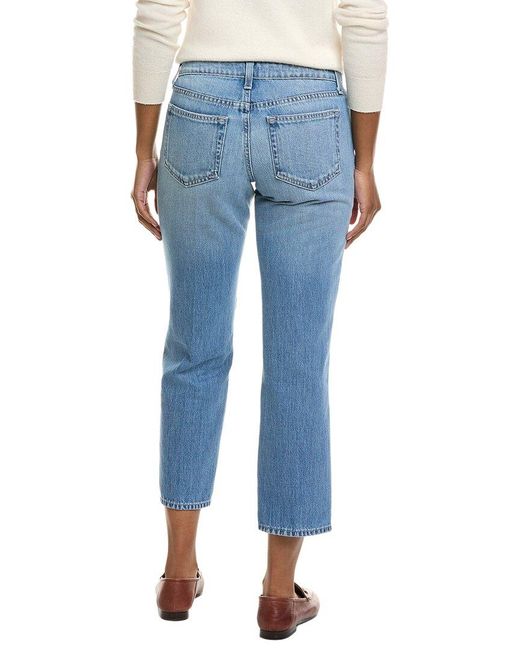 L'Agence Blue Blaine Low-Rise Crop Stovepipe Jean