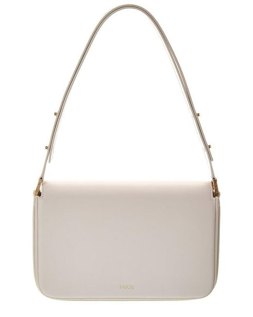 Patou Metallic Le Lock Leather Shoulder Bag