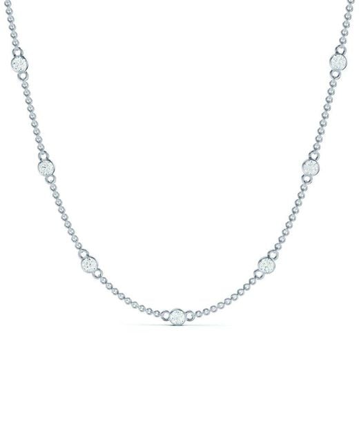 Lab Grown Diamonds Metallic 14K 3.00 Ct. Tw. Lab-Grown Diamond Necklace