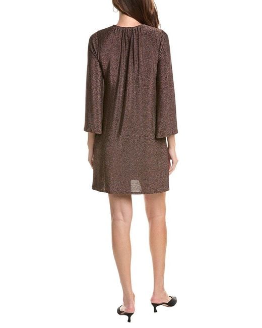 Johnny Was Brown Milagros Wide Sleeve Mini Dress