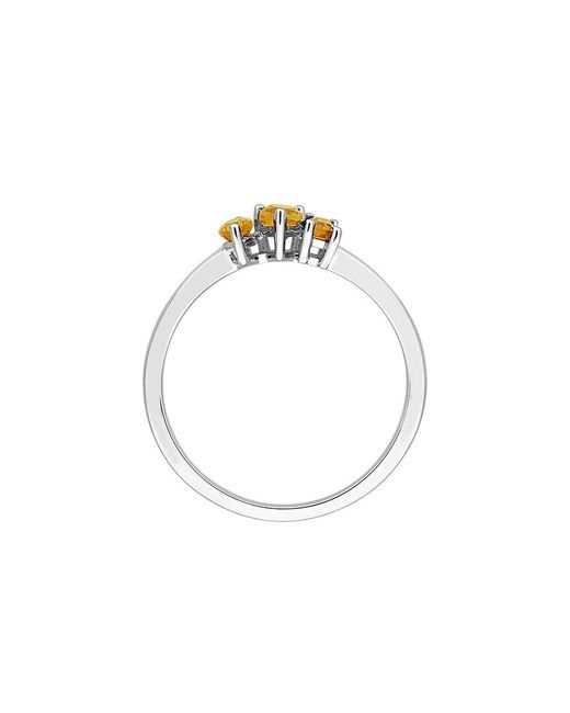 Rina Limor White 0.42 Ct. Tw. Citrine Three-Stone Ring
