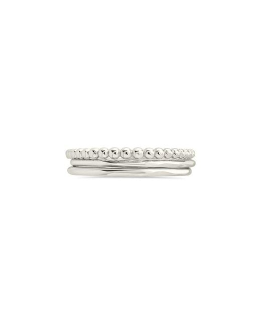 Sterling Forever White Adele Stacking Ring