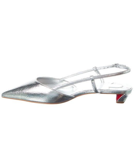 Christian Louboutin Metallic Miss Z Slingina 25 Leather Slingback Pump