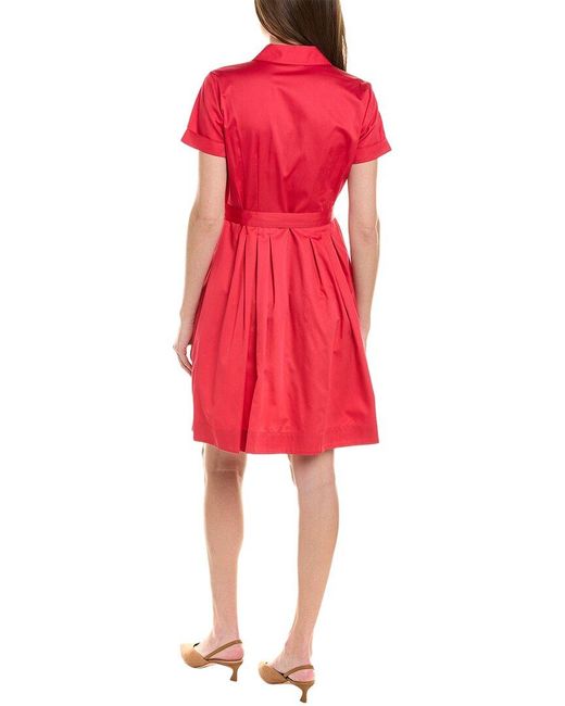 Brooks Brothers Red Pleated Shirtdress