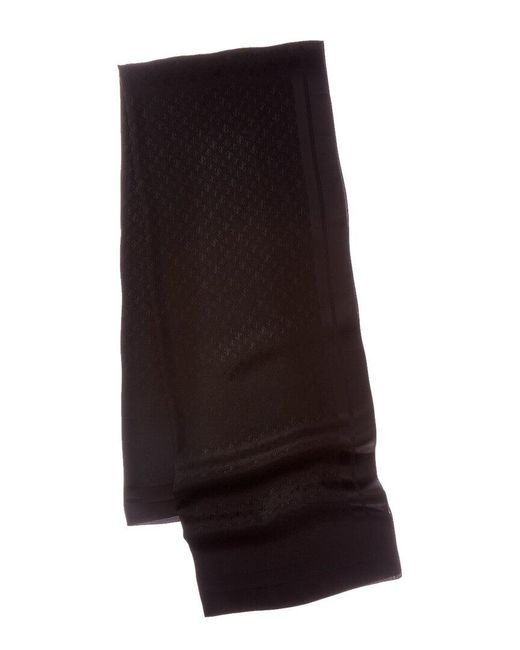 Jimmy Choo Black Silk Scarf