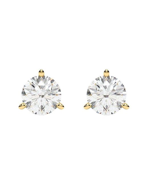 Diamond Select Cuts Metallic 14K 1.25 Ct. Tw. Diamond Earrings