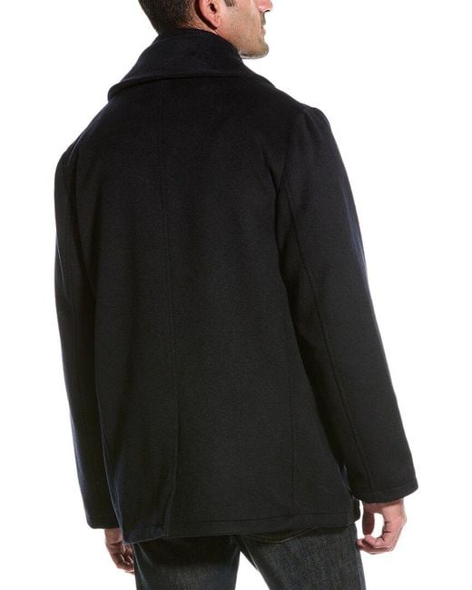 Robert Graham Black Wool-blend Coat for men