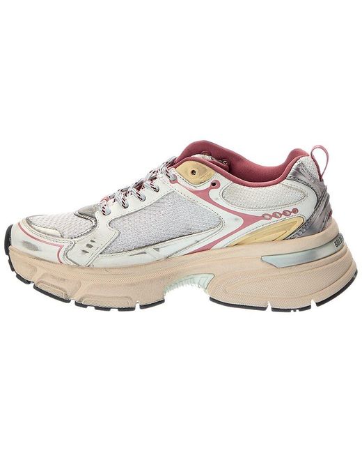 Golden Goose Deluxe Brand White Lightstar Mesh & Leather Sneaker